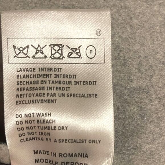 MAJE Virgin Wool & Lambskin Leather Trim STUNNING Fitted Coat. |Size: EU38| - Picture 9 of 10